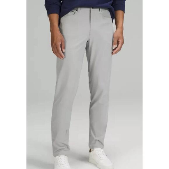 Lululemon ABC Slim-Fit 5 Pocket Pant Warpstreme Sz 38 Gray/Black Lot Of 2 - Picture 2 of 16